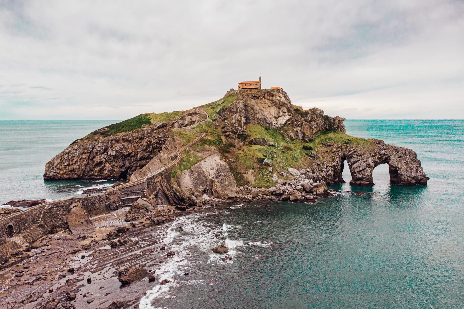 San Juan de Gaztelugatxe, the island hermitage on the Basque coast visited on the softball tour
