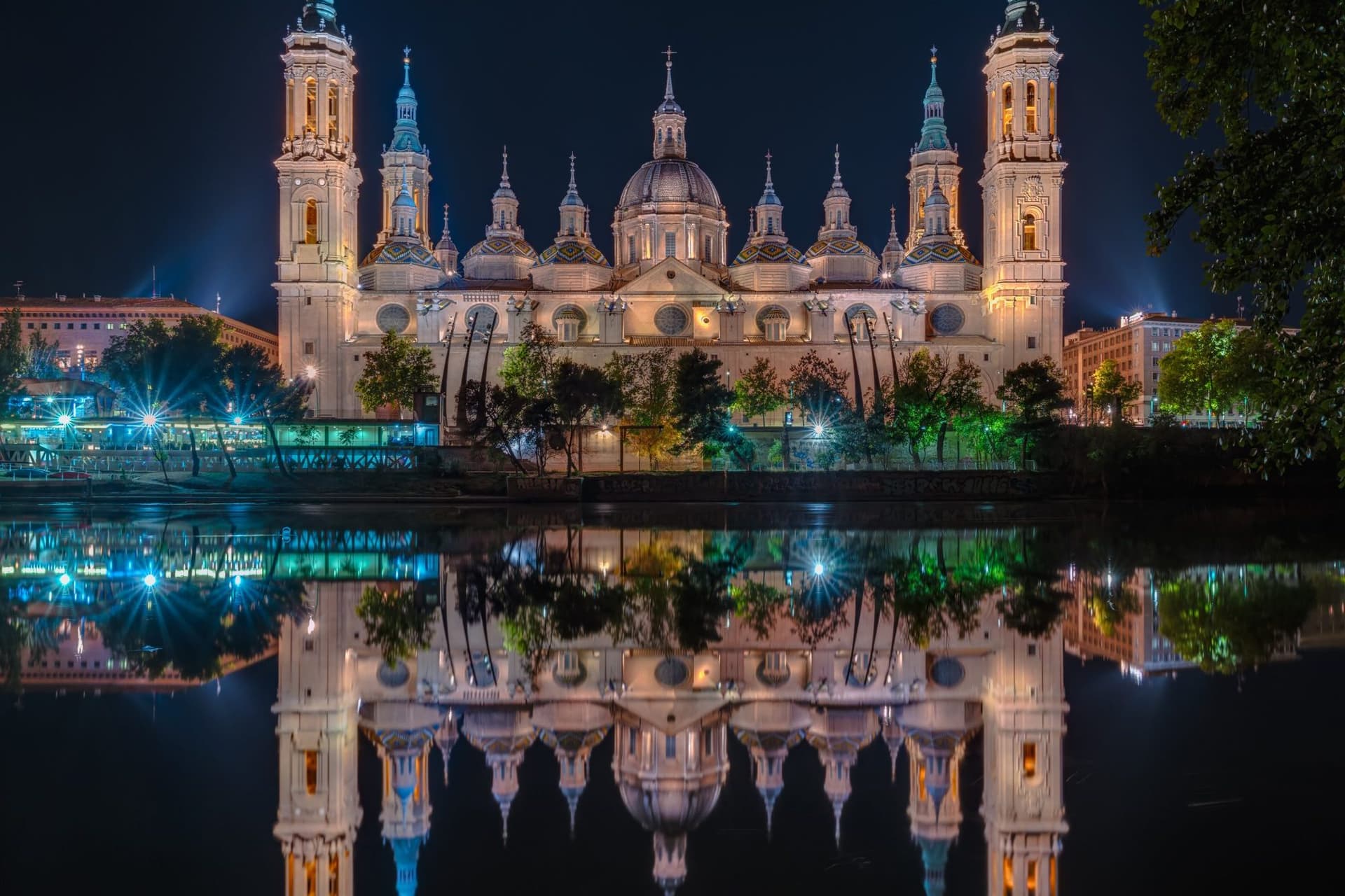 The Basílica del Pilar in Zaragoza, the overnight stop on the road south